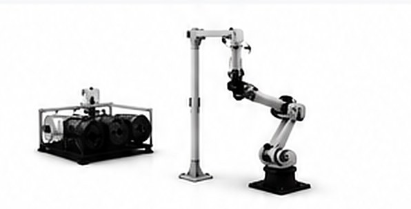 M-TOW 3D preforming cell with creel and robot arm
